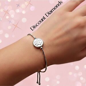 Titanium Silver  Open Palm Friendship Bracelet
